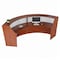 Linea Italia Curved Reception Desk 2 Units, Clear Panel, 124 inW x 49 inD, Cherry ZUC316 - alternate 2